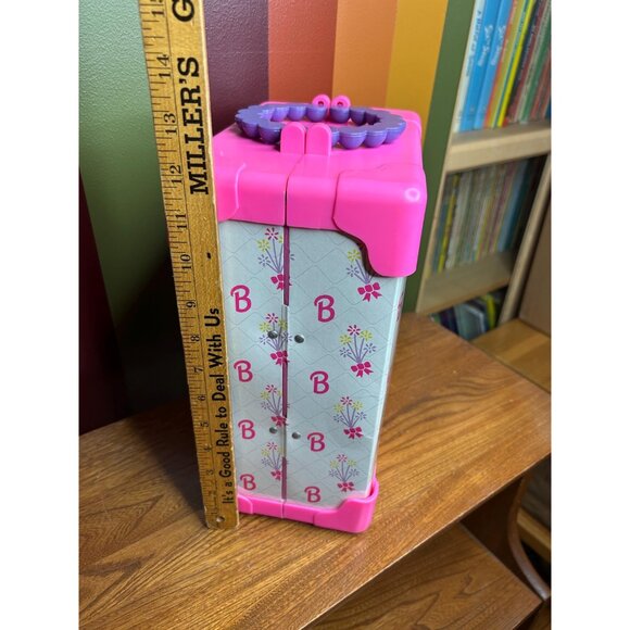 Barbie Barbie pink delux doll carry trunk white purple handle Mattel Tara toy - Picture 10 of 10